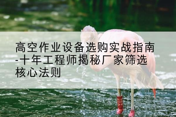 中山剪叉式升降机厂家-高空作业设备选购实战指南-十年工程师揭秘厂家筛选核心法则